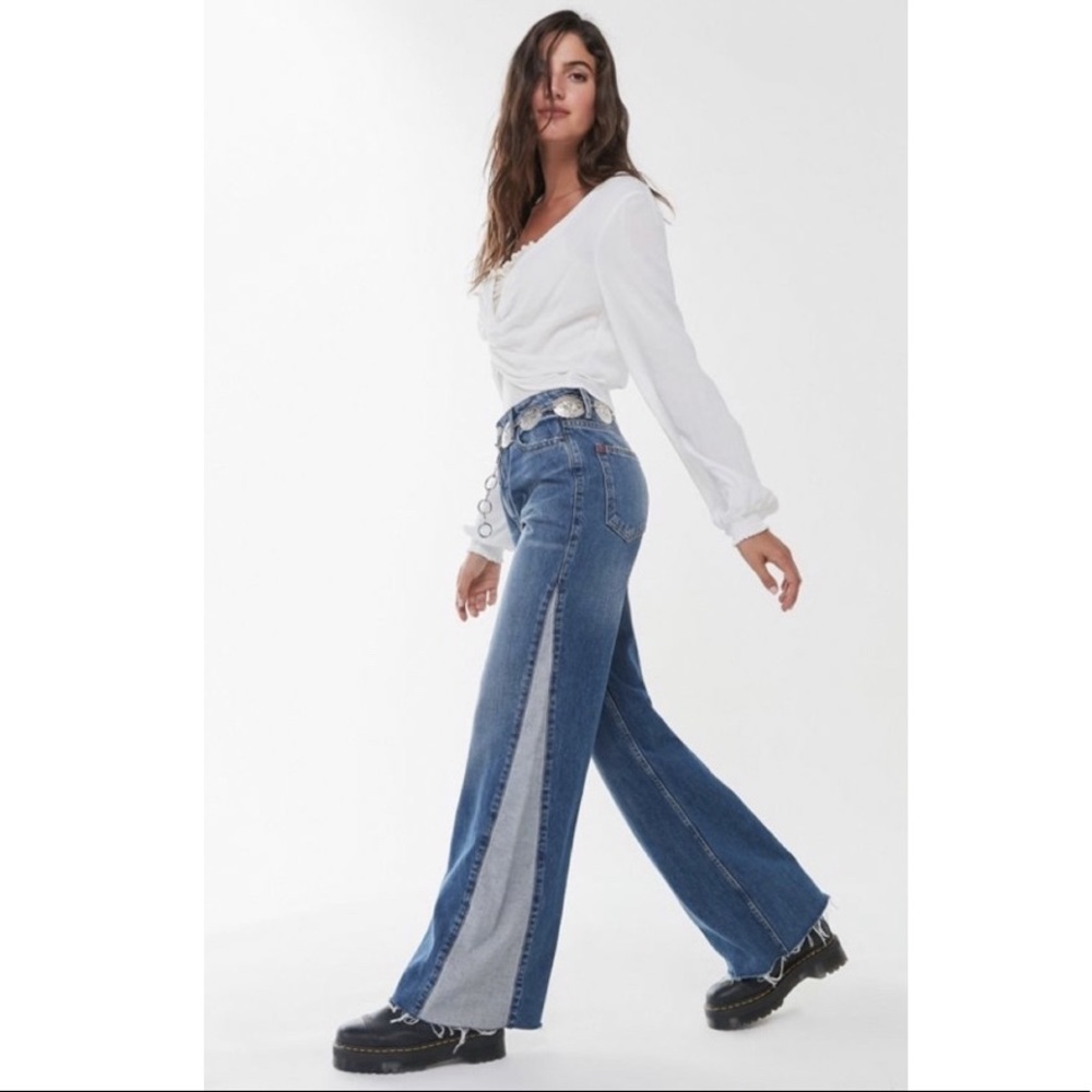 BDG Roxi Spliced High Rise Flare Jeans 27
